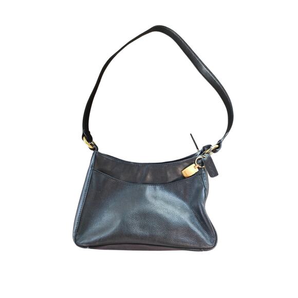 Vintage Rolf's Black Soft Leather Shoulder Hobo Bag - Picture 1 of 8